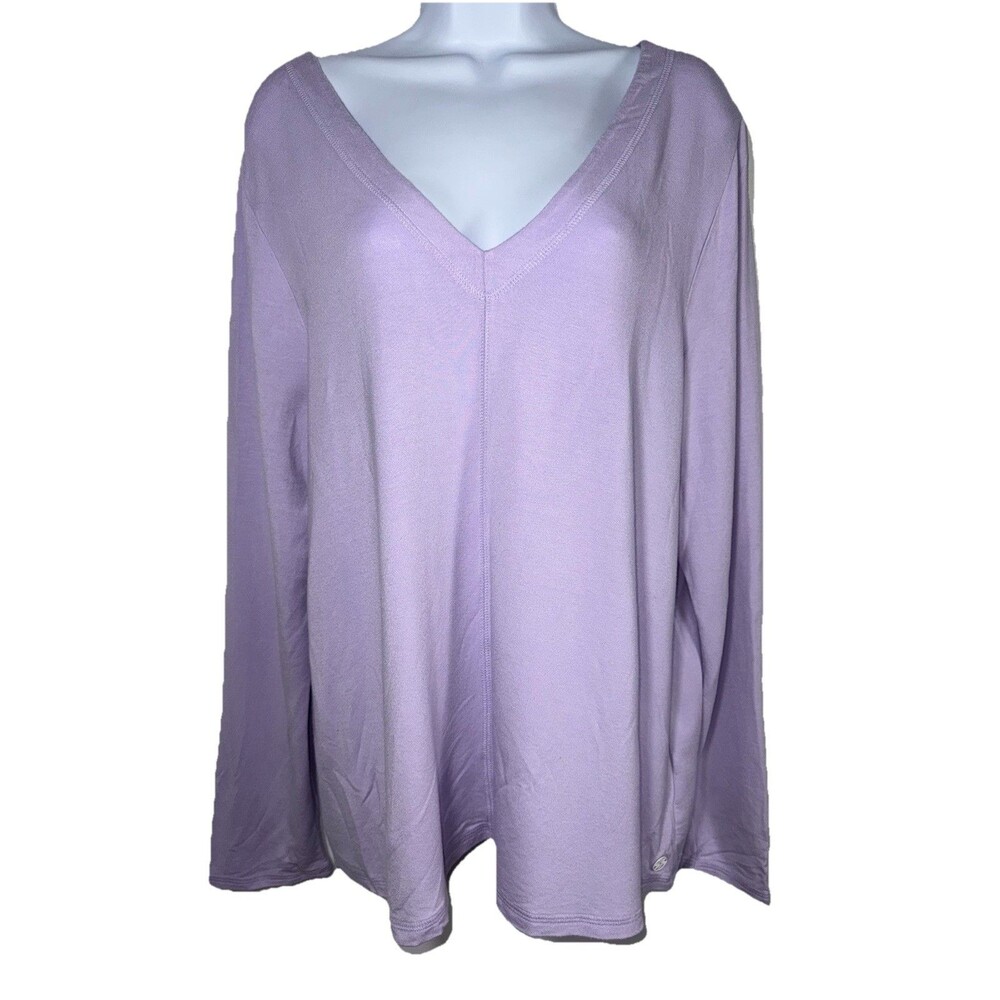 Lilly Pulitzer Areli Long Sleeve V-Neck Cross Back Pullover Lavender Women XL